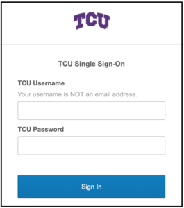 Enter credentials screen