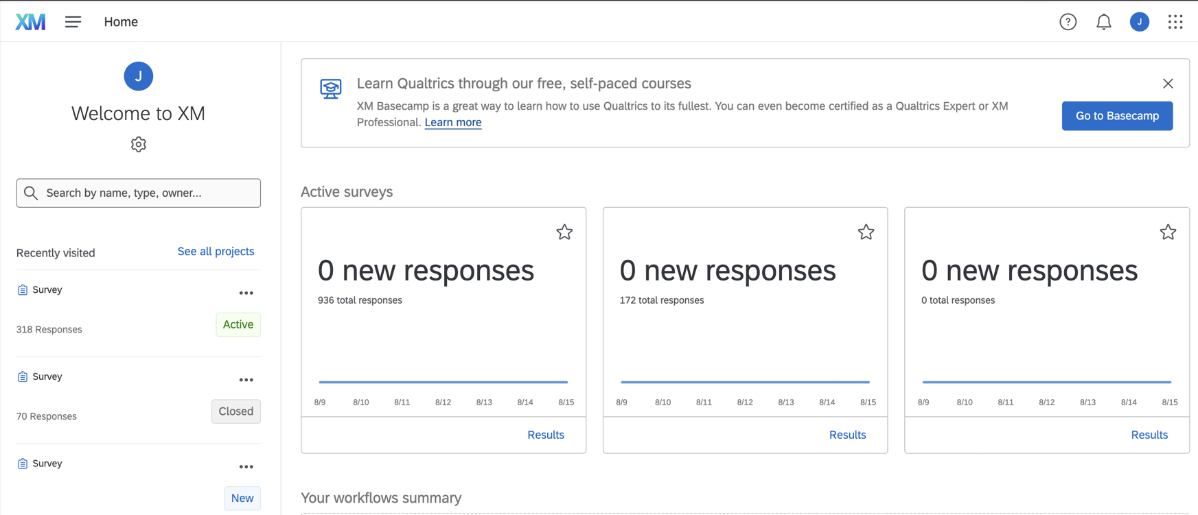 Qualtrics Interior Landing Page